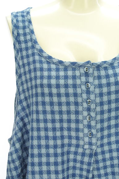 クリックで大画像表示 Samansa Mos2(サマンサモスモス)の古着「SM2 ギンガムチェック膝下ワンピース(ワンピース・チュニック)」大画像4へ
