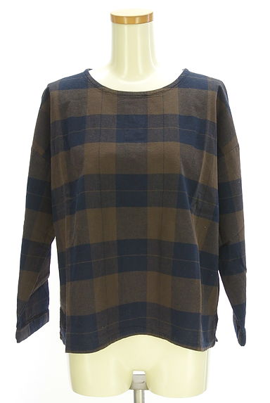 クリックで大画像表示 Samansa Mos2(サマンサモスモス)の古着「チェックカットソー(カットソー・プルオーバー)」大画像1へ