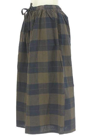 Samansa Mos2（サマンサモスモス）の古着「チェックミモレスカート（ロングスカート・マキシスカート）」大画像３へ