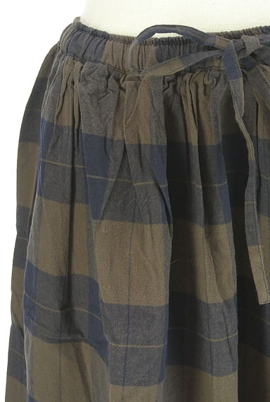 Samansa Mos2（サマンサモスモス）の古着「チェックミモレスカート（ロングスカート・マキシスカート）」大画像４へ
