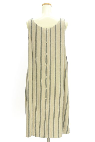 クリックで大画像表示 Samansa Mos2(サマンサモスモス)の古着「ストライプコットンワンピース(ワンピース・チュニック)」大画像2へ