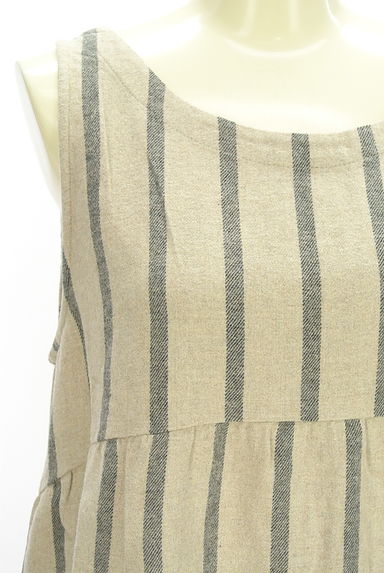 クリックで大画像表示 Samansa Mos2(サマンサモスモス)の古着「ストライプコットンワンピース(ワンピース・チュニック)」大画像4へ