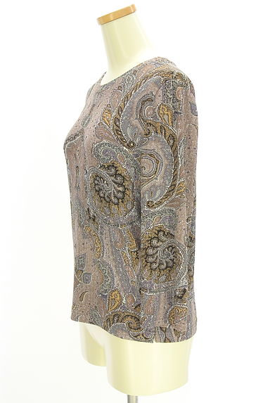 伊太利屋（イタリヤ）の古着「ラインストーン入りペイズリー柄カットソー（カットソー・プルオーバー）」大画像３へ