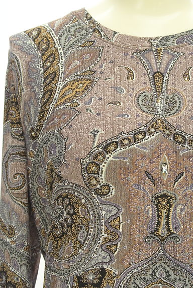 伊太利屋（イタリヤ）の古着「ラインストーン入りペイズリー柄カットソー（カットソー・プルオーバー）」大画像４へ
