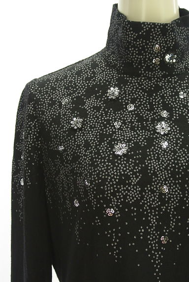 伊太利屋（イタリヤ）の古着「スパンコールMIXモックネックニットトップス（ニット）」大画像４へ