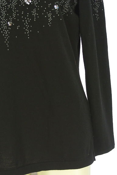 伊太利屋（イタリヤ）の古着「スパンコールMIXモックネックニットトップス（ニット）」大画像５へ