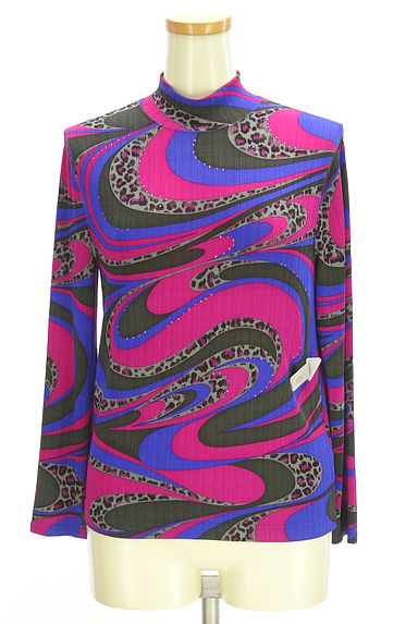 伊太利屋（イタリヤ）の古着「ラインストーン入りプッチ柄カットソー（カットソー・プルオーバー）」大画像４へ