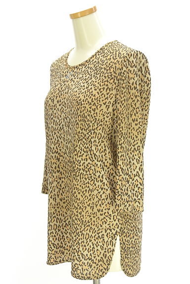 伊太利屋（イタリヤ）の古着「ラインストーン入りレオパード柄カットソー（カットソー・プルオーバー）」大画像３へ