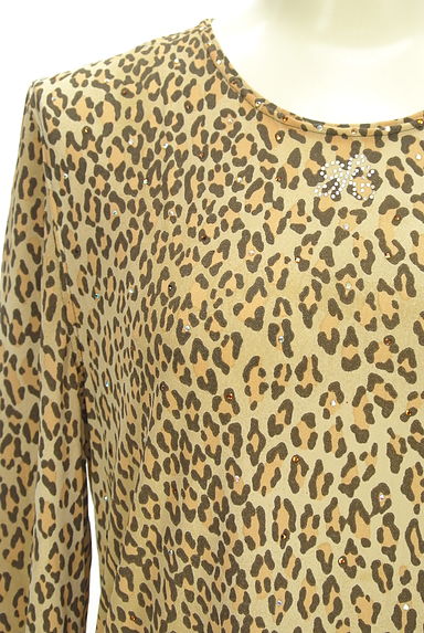 伊太利屋（イタリヤ）の古着「ラインストーン入りレオパード柄カットソー（カットソー・プルオーバー）」大画像４へ