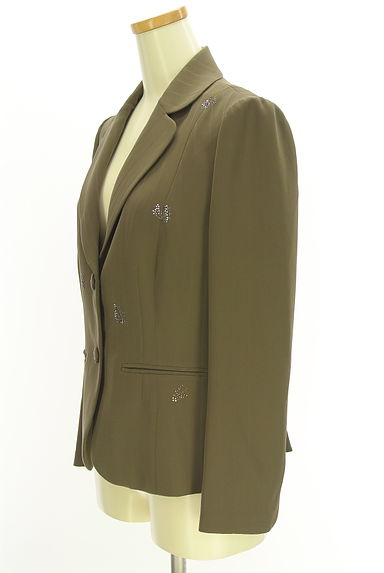 伊太利屋（イタリヤ）の古着「ラインストーン入りストライプ柄テーラードジャケット（ジャケット）」大画像３へ