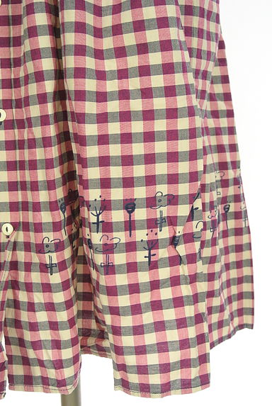 クリックで大画像表示 POU DOU DOU(プードゥドゥ)の古着「ドロストチェックシャツワンピース(ワンピース・チュニック)」大画像5へ