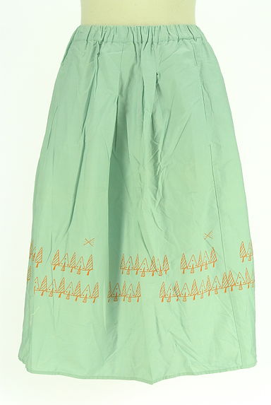 クリックで大画像表示 POU DOU DOU(プードゥドゥ)の古着「プリント膝下フレアスカート(スカート)」大画像1へ