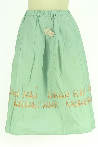 クリックで大画像表示 POU DOU DOU(プードゥドゥ)の古着「プリント膝下フレアスカート(スカート)」大画像4へ