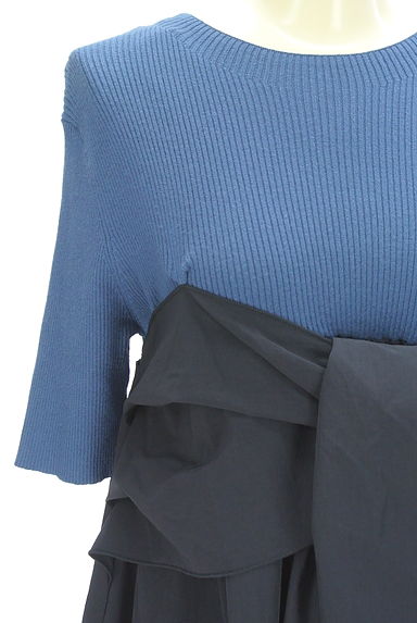 クリックで大画像表示 OPAQUE.CLIP(オペークドットクリップ)の古着「別地切替半そでリブニットトップス(ニット)」大画像4へ