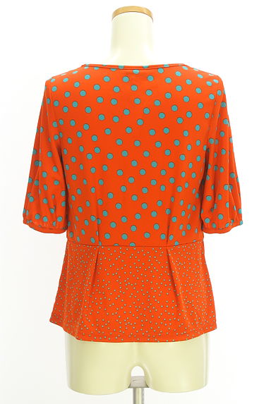クリックで大画像表示 Jocomomola(ホコモモラ)の古着「ドット柄五分袖トップス(カットソー・プルオーバー)」大画像2へ