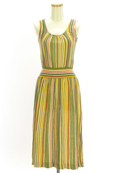 クリックで大画像表示 Sybilla(シビラ)の古着「ストライプミモレワンピース(ワンピース・チュニック)」大画像1へ