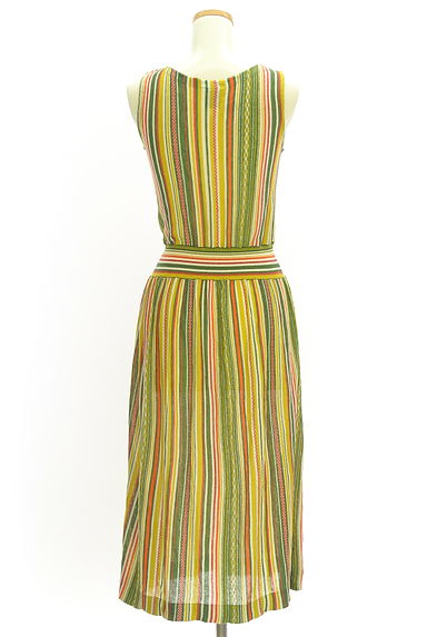 クリックで大画像表示 Sybilla(シビラ)の古着「ストライプミモレワンピース(ワンピース・チュニック)」大画像2へ