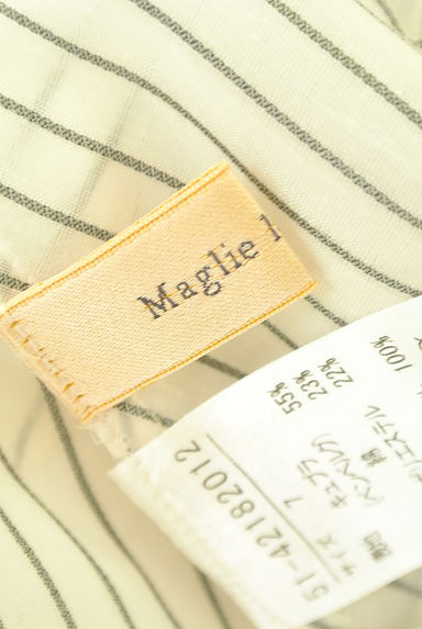 クリックで大画像表示 Maglie le cassetto(マーリエ ル カセット)の古着「ストライプシアーブラウス(カジュアルシャツ)」大画像6へ