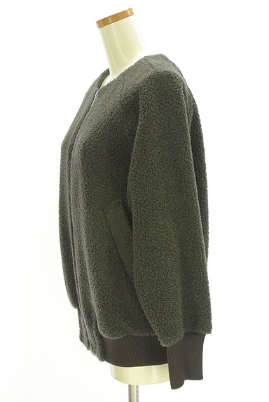 クリックで大画像表示 LAUTREAMONT(ロートレアモン)の古着「ノーカラーボアブルゾン(ブルゾン・スタジャン)」大画像3へ