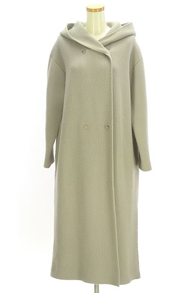 クリックで大画像表示 BEIGE,(ベイジ,)の古着「フーディロングニットコート(カーディガン・ボレロ)」大画像1へ