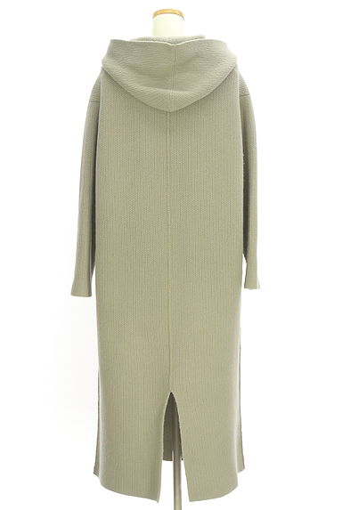 クリックで大画像表示 BEIGE,(ベイジ,)の古着「フーディロングニットコート(カーディガン・ボレロ)」大画像2へ