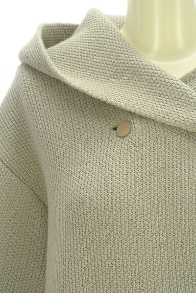 クリックで大画像表示 BEIGE,(ベイジ,)の古着「フーディロングニットコート(カーディガン・ボレロ)」大画像4へ