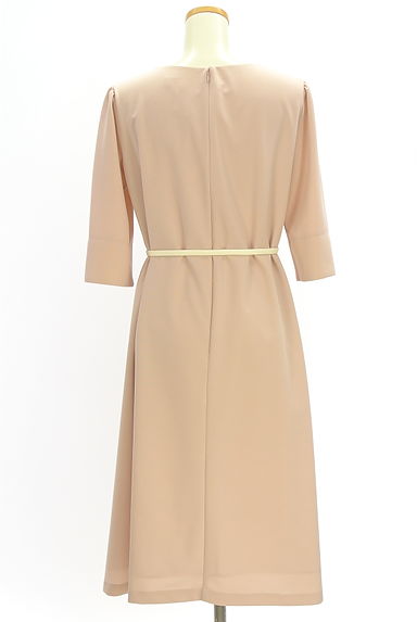 LAISSE PASSE（レッセパッセ）の古着「ベルト付き6分袖膝下フレアワンピース（ワンピース・チュニック）」大画像２へ