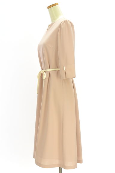 LAISSE PASSE（レッセパッセ）の古着「ベルト付き6分袖膝下フレアワンピース（ワンピース・チュニック）」大画像３へ