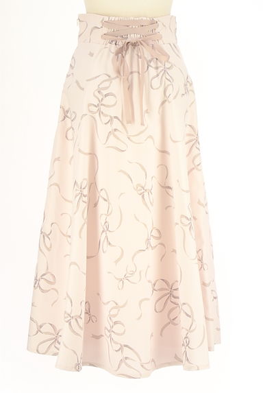 WILLSELECTION（ウィルセレクション）の古着「バックレースアップリボン柄スカート（ロングスカート・マキシスカート）」大画像２へ