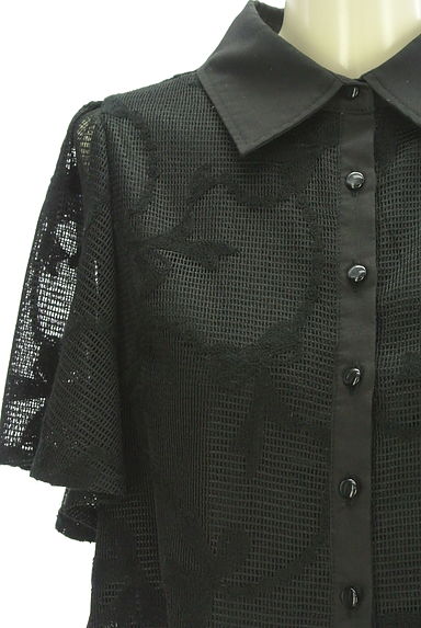 WILLSELECTION（ウィルセレクション）の古着「リボン柄メッシュシャツ（ブラウス）」大画像４へ