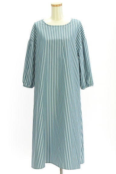 クリックで大画像表示 Samansa Mos2(サマンサモスモス)の古着「ストライプワンピース(ワンピース・チュニック)」大画像1へ