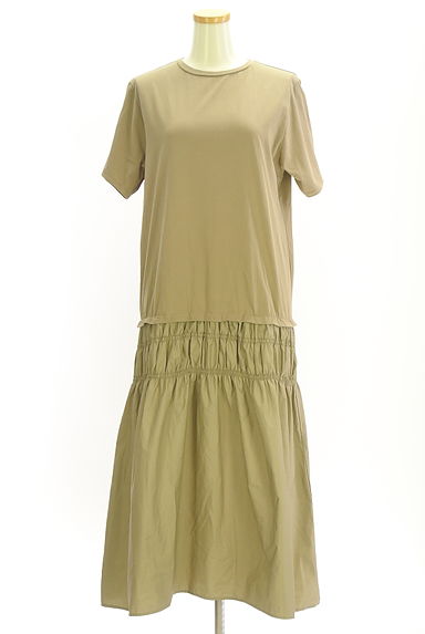 OPAQUE.CLIP（オペークドットクリップ）の古着「異素材切替ロングワンピース（ワンピース・チュニック）」大画像１へ