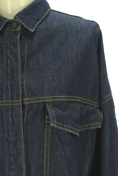 antiqua（アンティカ）の古着「patterntorso デニムシャツロングワンピース（ワンピース・チュニック）」大画像４へ