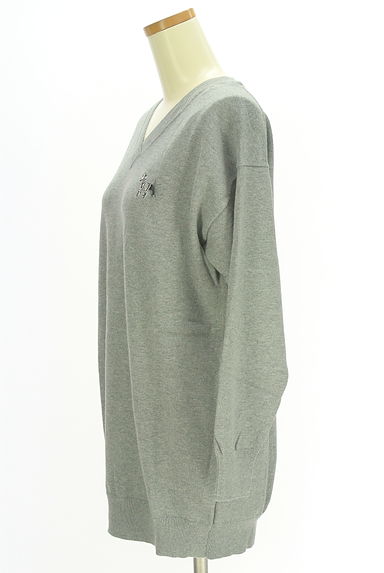 クリックで大画像表示 LOUNIE(ルーニィ)の古着「ワンポイント刺繍ミドル丈ニット(ニット)」大画像3へ