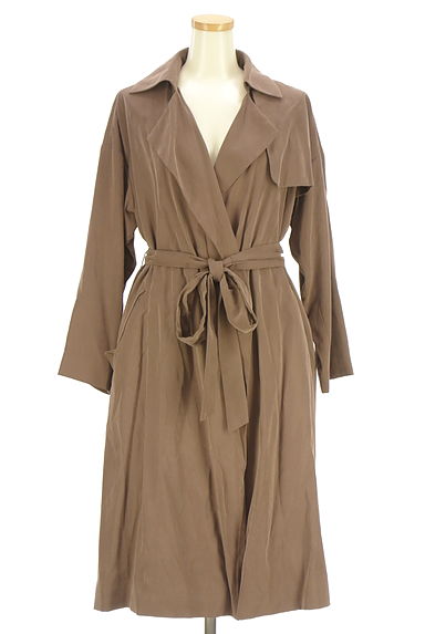 クリックで大画像表示 LOUNIE(ルーニィ)の古着「ベルト付きロングトレンチコート(トレンチコート)」大画像1へ