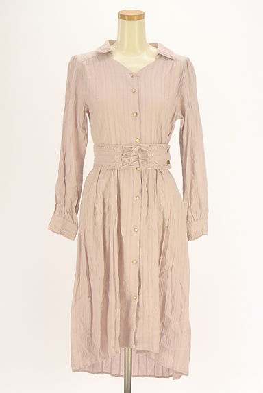 axes femme（アクシーズファム）の古着「ベルト付きミモレシャツワンピース（ワンピース・チュニック）」大画像１へ