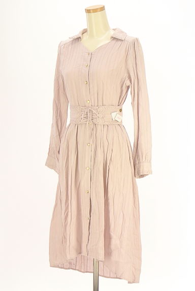 axes femme（アクシーズファム）の古着「ベルト付きミモレシャツワンピース（ワンピース・チュニック）」大画像４へ