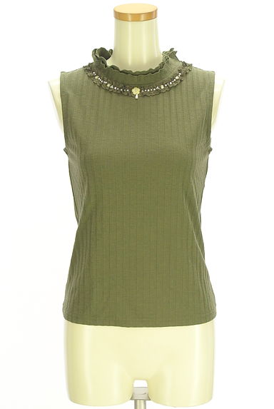 クリックで大画像表示 axes femme(アクシーズファム)の古着「パール&レースノースリニット(カットソー・プルオーバー)」大画像1へ