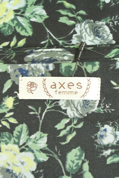 クリックで大画像表示 axes femme(アクシーズファム)の古着「ベルト付き花柄ロングシフォンカーディガン(カーディガン・ボレロ)」大画像6へ