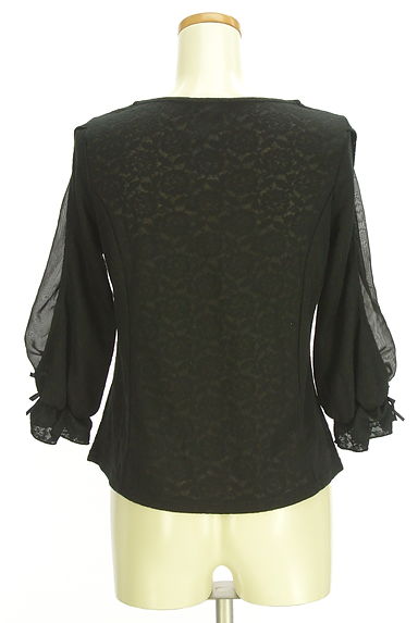 axes femme（アクシーズファム）の古着「シアーレース柄ニット（カットソー・プルオーバー）」大画像２へ