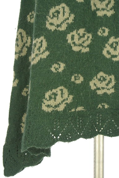 クリックで大画像表示 axes femme(アクシーズファム)の古着「バラ柄ニットワンピース(ワンピース・チュニック)」大画像5へ