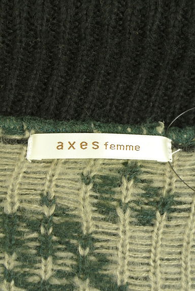 クリックで大画像表示 axes femme(アクシーズファム)の古着「バラ柄ニットワンピース(ワンピース・チュニック)」大画像6へ