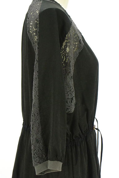 クリックで大画像表示 axes femme(アクシーズファム)の古着「レース切替ジップアップブルゾン(ブルゾン・スタジャン)」大画像5へ