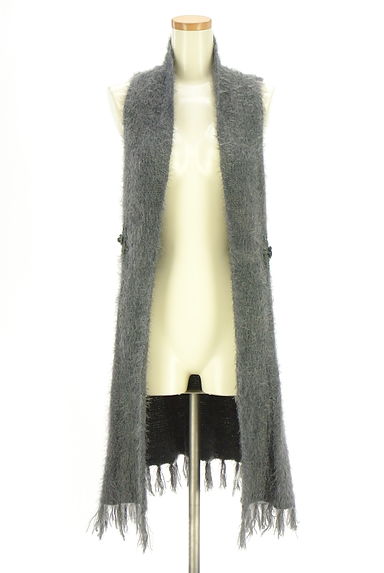 クリックで大画像表示 axes femme(アクシーズファム)の古着「フリンジニットジレ(ベスト・ジレ)」大画像1へ