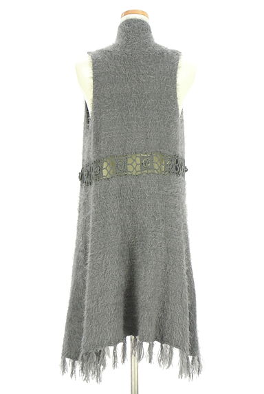 クリックで大画像表示 axes femme(アクシーズファム)の古着「フリンジニットジレ(ベスト・ジレ)」大画像2へ