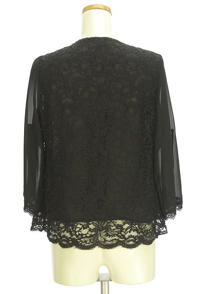 axes femme（アクシーズファム）の古着「シフォン×レース7分袖カーディガン（カーディガン・ボレロ）」大画像２へ