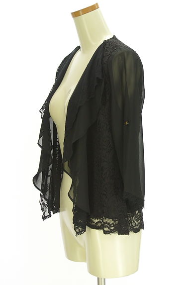 axes femme（アクシーズファム）の古着「シフォン×レース7分袖カーディガン（カーディガン・ボレロ）」大画像３へ