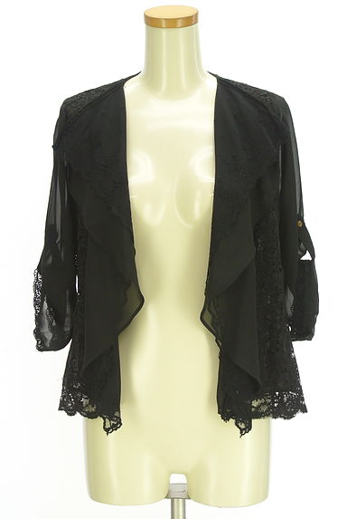 axes femme（アクシーズファム）の古着「シフォン×レース7分袖カーディガン（カーディガン・ボレロ）」大画像４へ