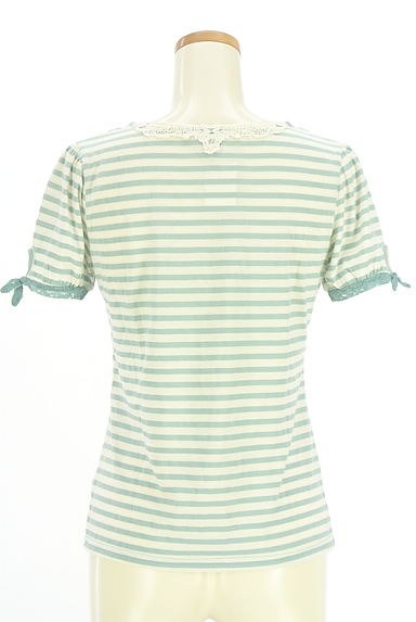 クリックで大画像表示 axes femme(アクシーズファム)の古着「レース切替ボーダーカットソー(カットソー・プルオーバー)」大画像2へ