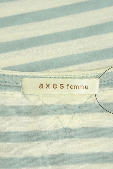 クリックで大画像表示 axes femme(アクシーズファム)の古着「レース切替ボーダーカットソー(カットソー・プルオーバー)」大画像6へ